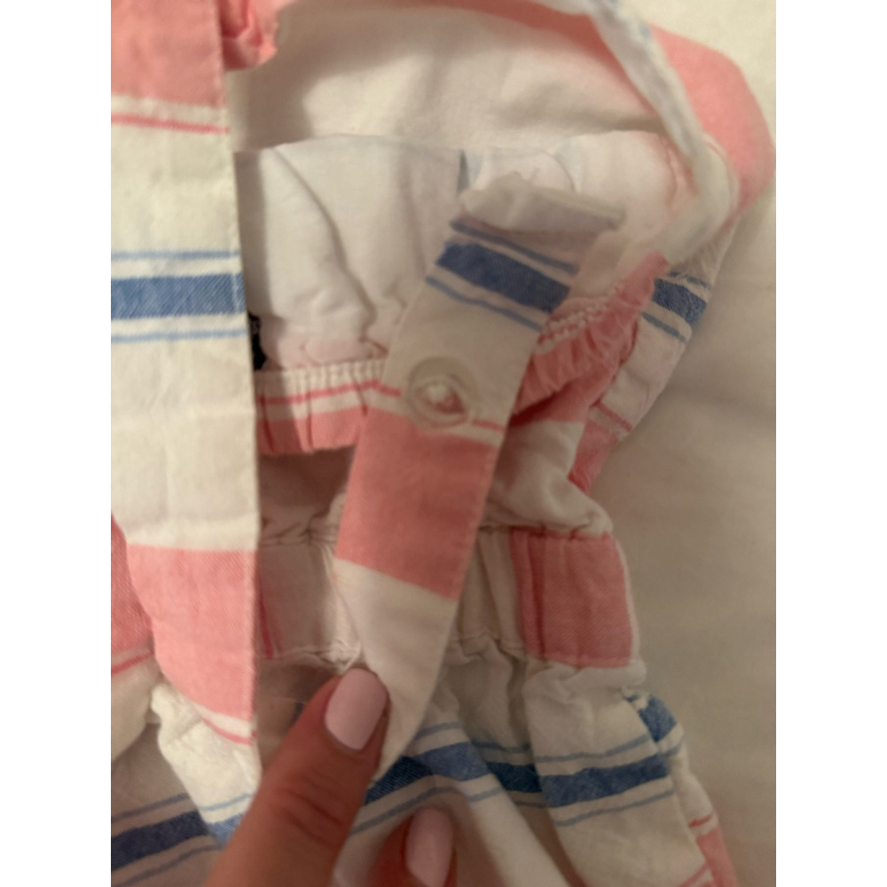 Girls Sergent Major Romper Size 3ANS White Pink Blue Striped - Picture 5 of 9